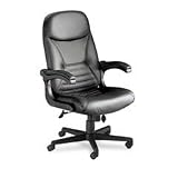 Big & Tall Executive Chair With Upholstered Arms, Black Leather, TIF6446AGBLT