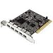 ADS 5-Port Combo USB/Firewire PCI Card Dual Link 3-USB 2-FireWire USB & FireWire Combo Adapter - 3 x 4-pin Type A - USB 2.0, 2 x 6-pin FireWire IEEE 1394 - FireWire - Plug-in Card