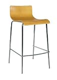 BARCELONA Set of Two(2) Cafe Stools Tall Stools without arms (Beech/Metal)