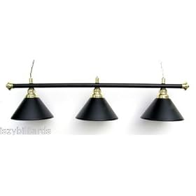 61 Metal Pool Table Light Billiard Lamp Black and Brass by 