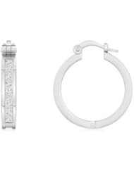 0.24 ct Princess Diamond Hoop Earrings