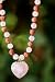 Peace Love Forgiveness: 108 Bead Rudraksha Mala with Rose Quartz