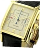 Girard Perregaux Vintage 1945 XXL Foudroyante Men's Black Strap Ivory Dial 18K Yellow Gold Automatic Split Second Chronograph Watch 90210-51-811-BA6A
