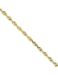 10k 3.2mm D/C Extra-Lite Rope Chain 9 Inches