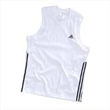 Adidas 3 Stripes Muscle Vest White/Dark Navy XXL