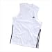 Adidas 3 Stripes Muscle Vest White/Dark Navy XXL