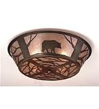 22W Black Bear Flushmount Ceiling Fixture