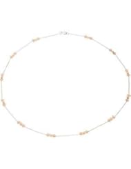 Jewelplus 1/6 ct tw Diamond Necklace 14K White/Rose 20.00 Inch/1/6 Ct Tw