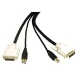 Cables to Go - Video / USB cable - 4 pin USB Type A, DVI-D (M) - 4 pin USB Type B, DVI-D (M) - 6 ft