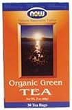 NOW Foods Green Tea ( 30 Bags ) (Raspberry Flavor)