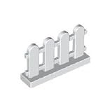 Lego Building Accessories 1x4x2 WHITE PICKET FENCE Bulk Pack 50 pcs