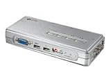 Equip KVM Switch 4 port USB with Audio Cables included Max Res.2048x1536/85Hz (331514