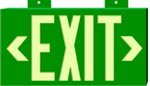 Brady High-Performance Photoluminescent Exit Signs, Wall Mount, Green 8 in. x 15 in.