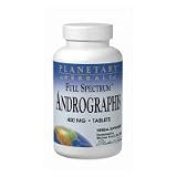 Health Genesis - Planetary Formulas - Andrographis 400mg Full Spectrum Std 10% Andrographolides - 120 tabs