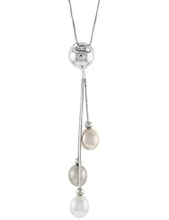 Sterling Silver Pearl Necklace 8.5 mm Freshwater, 16 inch long