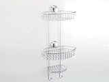 Croydex Qm344341 Twist Lock Shelf Chrome 3tier