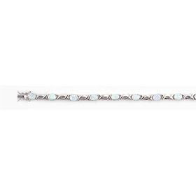 Lab Opal Bracelet STERLING SILVER .925 Oval by Toltec Trading Company