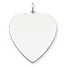 Genuine IceCarats Designer Jewelry Gift Sterling Silver Engravable Heart Disc Charm
