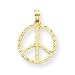14k Peace Sign Pendant