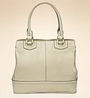 Leather Double Handle Stitch Tote Bag