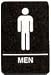 Braille Sign - Men's Restroom sign 6" x 9" Taupe