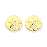 14k Sand Dollar Post Earrings