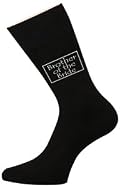 Brother Of The Bride Luxury Black Cotton Wedding Socks Favour Gift Size 6 - 12