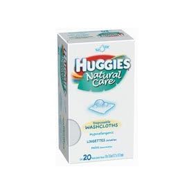 Huggies Natural Care Disposable Washcloths Hypoallergenic 20 Each