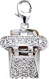 Telephone, 14K Gold Diamond Charm