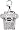 Telephone, 14K White Gold Diamond Charm