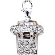 Telephone, 14K Gold Diamond Charm by EZ Charms