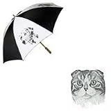 Scottish Fold Cat Umbrella by Porcelain by Rolalinde (60' Arc)