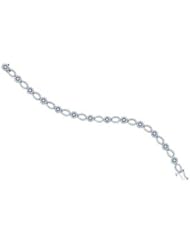2.98 cttw 14k White Gold Diamond Flower Bracelet (Real Diamonds: 2.98 cttw)