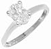 14K W/G Oval Engagement Ring 0.80 TCW