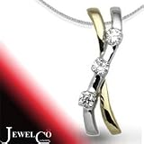 Jewelco London 18 Carat 2-Colour Gold 11pt Diamond Pendant
