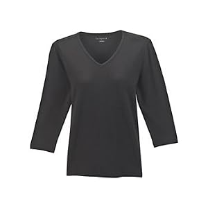 Plus Liz Wear 3 4 Sleeve Top With V-Neck
