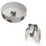 Collie Paw Print Bowl, Porcelain by Rosalinde (7 in. x 2.5 in. deep)