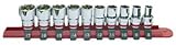 10 Piece, 1/4 Drive Metric Socket Rail - 105M, by CalVan Tools - CalVan Tools - 105M