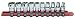 10 Piece, 1/4 Drive Metric Socket Rail - 105M, by CalVan Tools - CalVan Tools - 105M