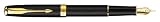 Parker Sonnet Original Black Lacquer GT Medium Point Fountain Pen - 1743580
