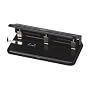 SPR01796 - Heavy Duty Punch, Adjustable, 3HP, 9/32 Size, 45 Sht Cap,BK
