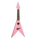 PINK FLYING V UKULELE INCLUDING CASE