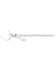 Sterling Silver Heart Charm Bracelet 7.25 Inches