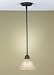 Murray Feiss Pub One-Light Pendant in Oil Rubbed Bronze and Frosted Amber Glass #P1081ORB