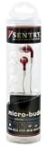 EARBUDS SILICON W/PADS & POUCH RED