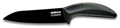 Boker USA - Kitchen Knife w/Black 6 1/8 Chef Ceramic Blade Gift Boxed