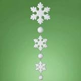 Huge 40 Dangling Glittery Snowflake Christmas Ornament