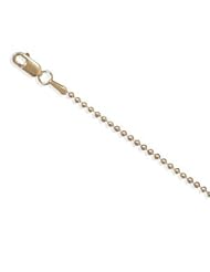 14K Gold Filled 1.5mm Bead Chain with Lobster Clasp 16, 18, 20, and 24 inches