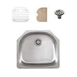 Ticor Undermount 16 Gauge Stainless Steel Single Bowl Kitchen Sink Ticor Undermount 16 Gauge Stainless Steel Single Bowl Kitchen Sink