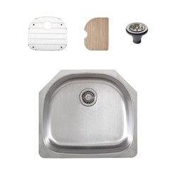 Ticor Undermount 16 Gauge Stainless Steel Single Bowl Kitchen Sink